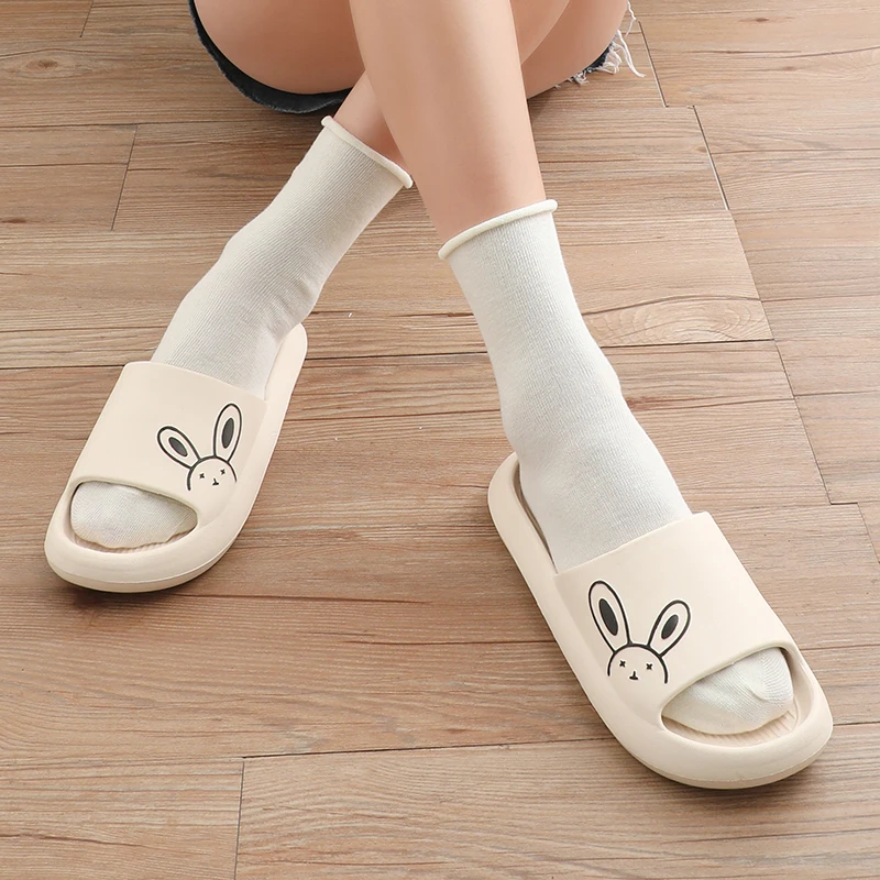 Women and Men Summer Flip Flops Leisure Female Home Slippers Non-slip Ladies Bathroom Slides Couple Indoor Light Slippers