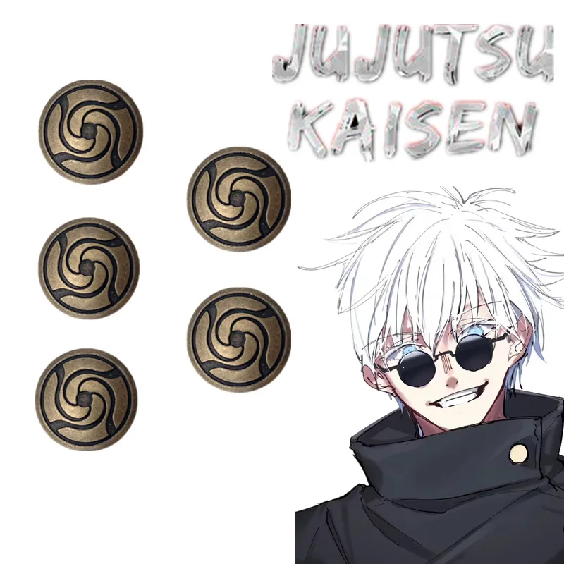 Аниме juютсу Kaisen Gojou Satoru noбара кугисаки Itadori Yuuji Fushiguro Megumi Ryoumen Sukuna Косплей сплав кнопки материал