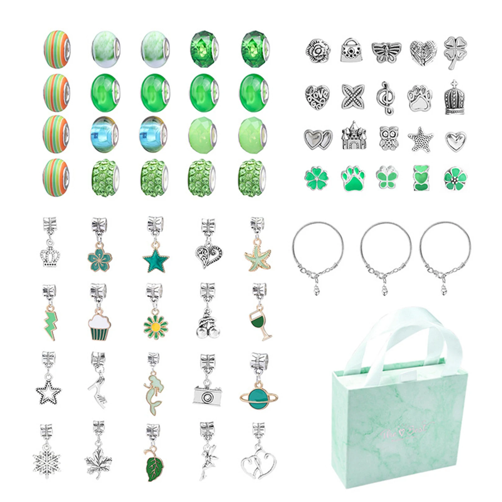 

Children's Bracelet Set Unicorns Mermaid Charm Bracelet Jewelry Set Unicorns Sparkly Crystal Charm Bracelet Bangle With Gift Box