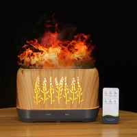 5v24v air humidifier flame wood grain aroma essential oil diffuser with remote control usb soft light humidifier