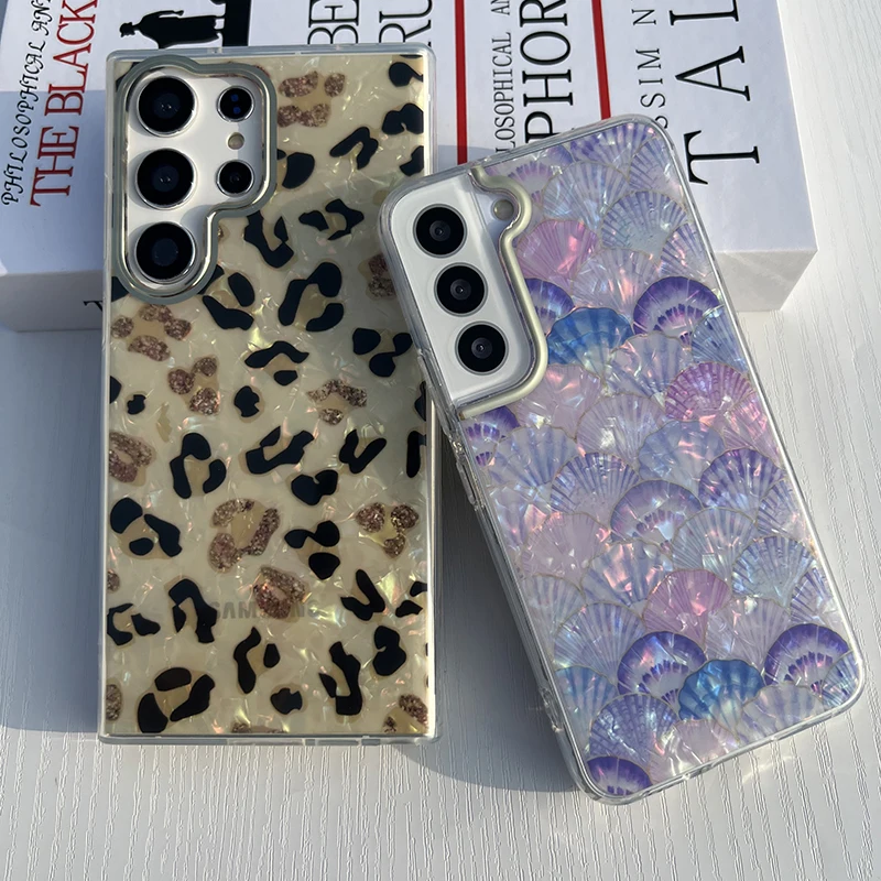

Leopard Shell Hard Case For Samsung S21 S21 Plus S21 Ultra S22 S22Ultra S22Plus S23 S23plus S23 Ultra A12 A13 A52 A33 A32 A22