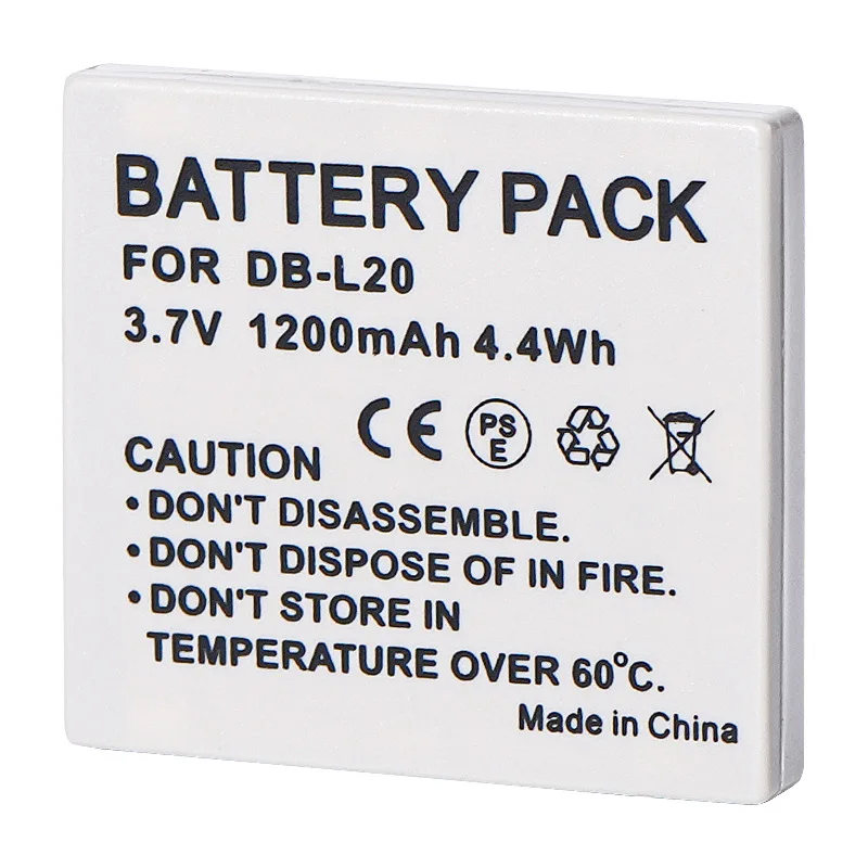 Фото Аккумулятор DB-L20 DBL20 для Sanyo Xacti DMX-C1 C4 C5 C6 CA6 CA65 CA8 CA9 CG5 CG6 CG9 DSC-C4 C5 E6 J4 VPC-C1 C4 C40 Аккумуляторы №3