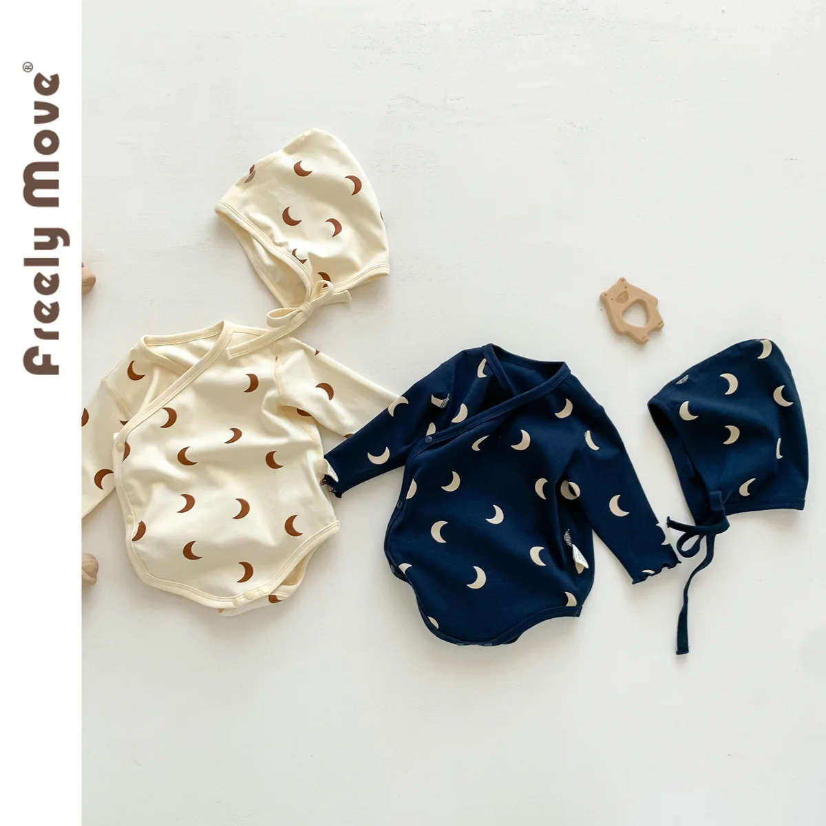 

2023 New Infant Baby Girls Boys Romper Long Sleeve Print Baby Jumpsuit Hat Outfits Newborn Unisex Kids Baby Jumpsuits