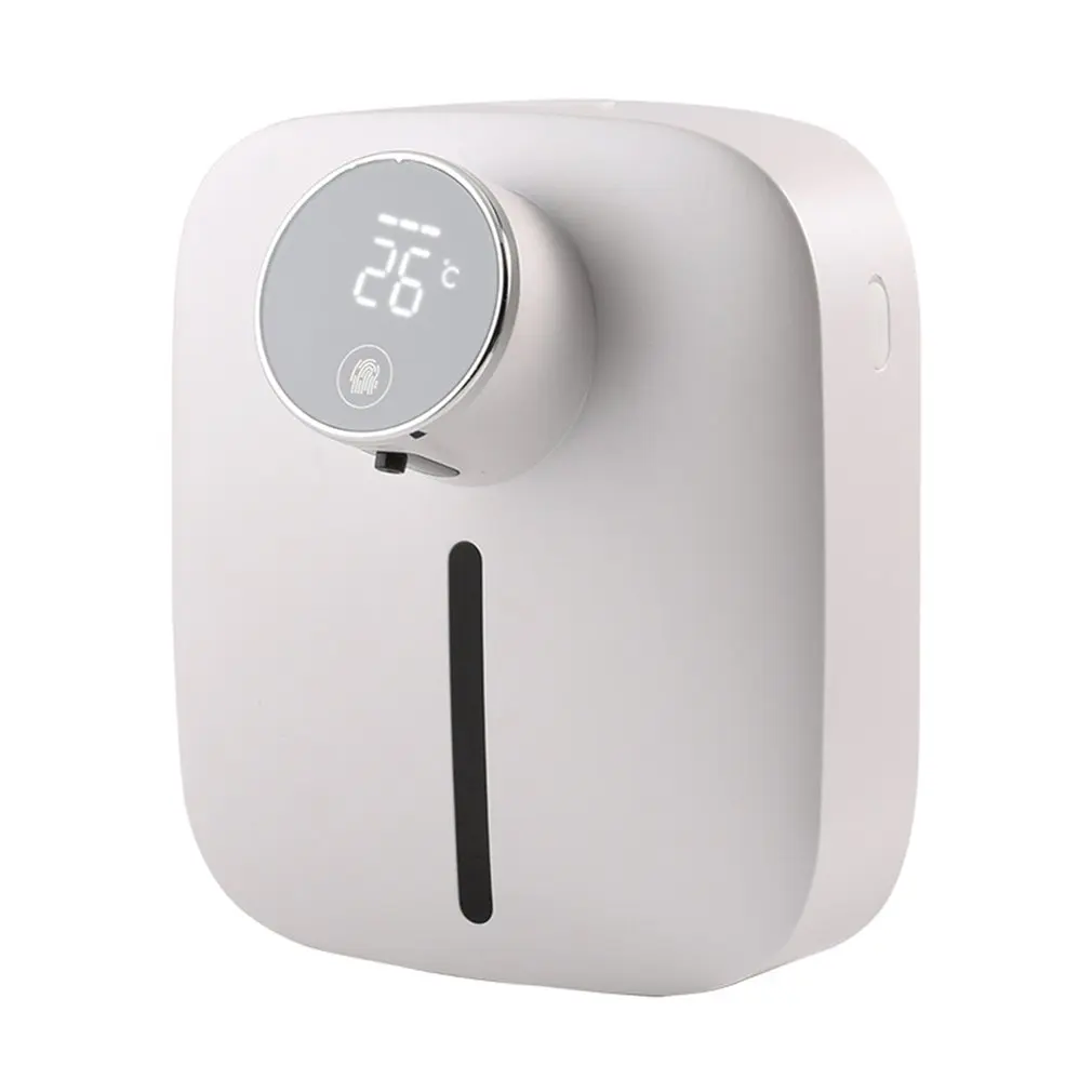 

320ml Liquid Soap Dispenser Wall-mounted Rechargeable Temperature Display Soap Dispensers Automatic Foam Hand Sanitizer Machine