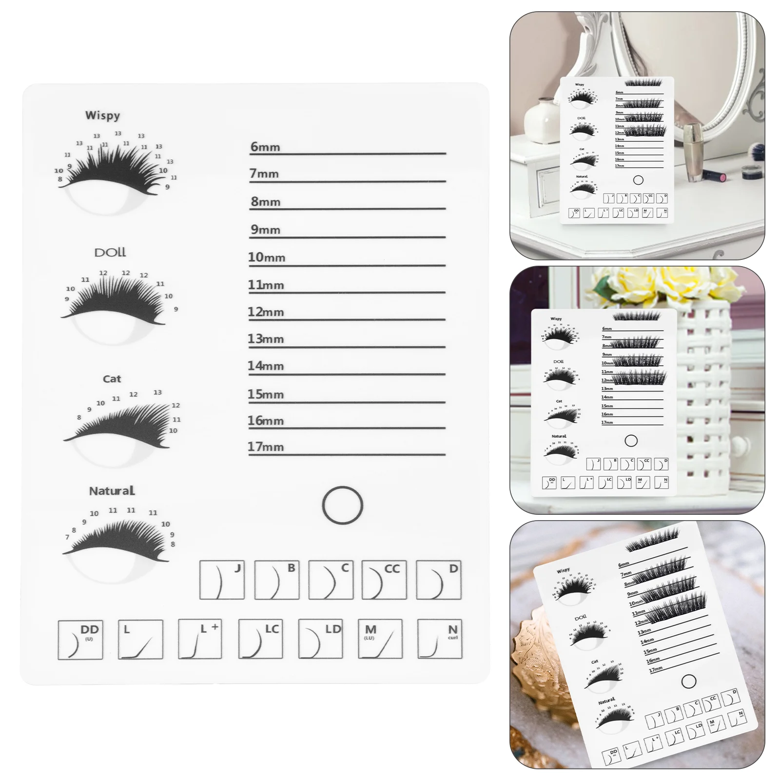 

Eyelash Lash Tray Holder Extension False Display Board Grafting Acrylic Storage Organizer Stand Lashes Adhesive Glue Pallet