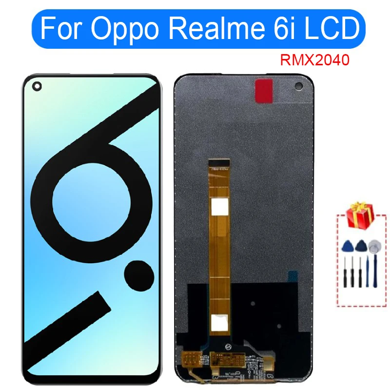 

For Oppo Realme 6i LCD Display Touch Screen With Frame For Realme 6i RMX2040 LCD Digitizer Assembly Replacement