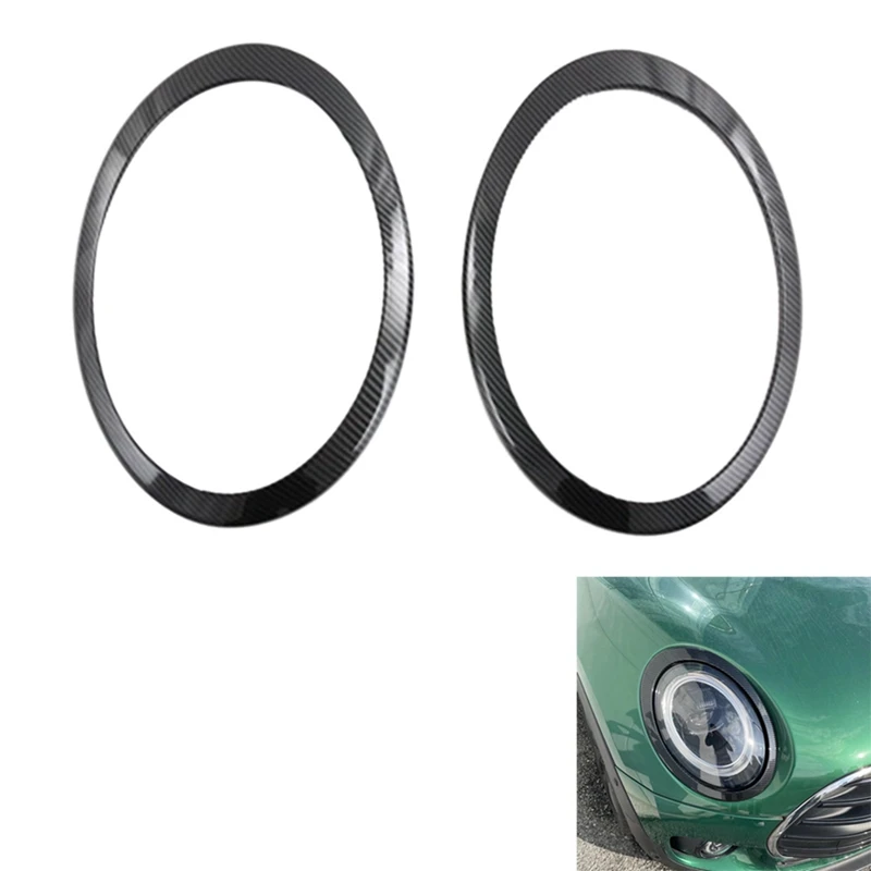 

2 шт., декоративные кольца для передних фар MINI Cooper Clubman 2022
