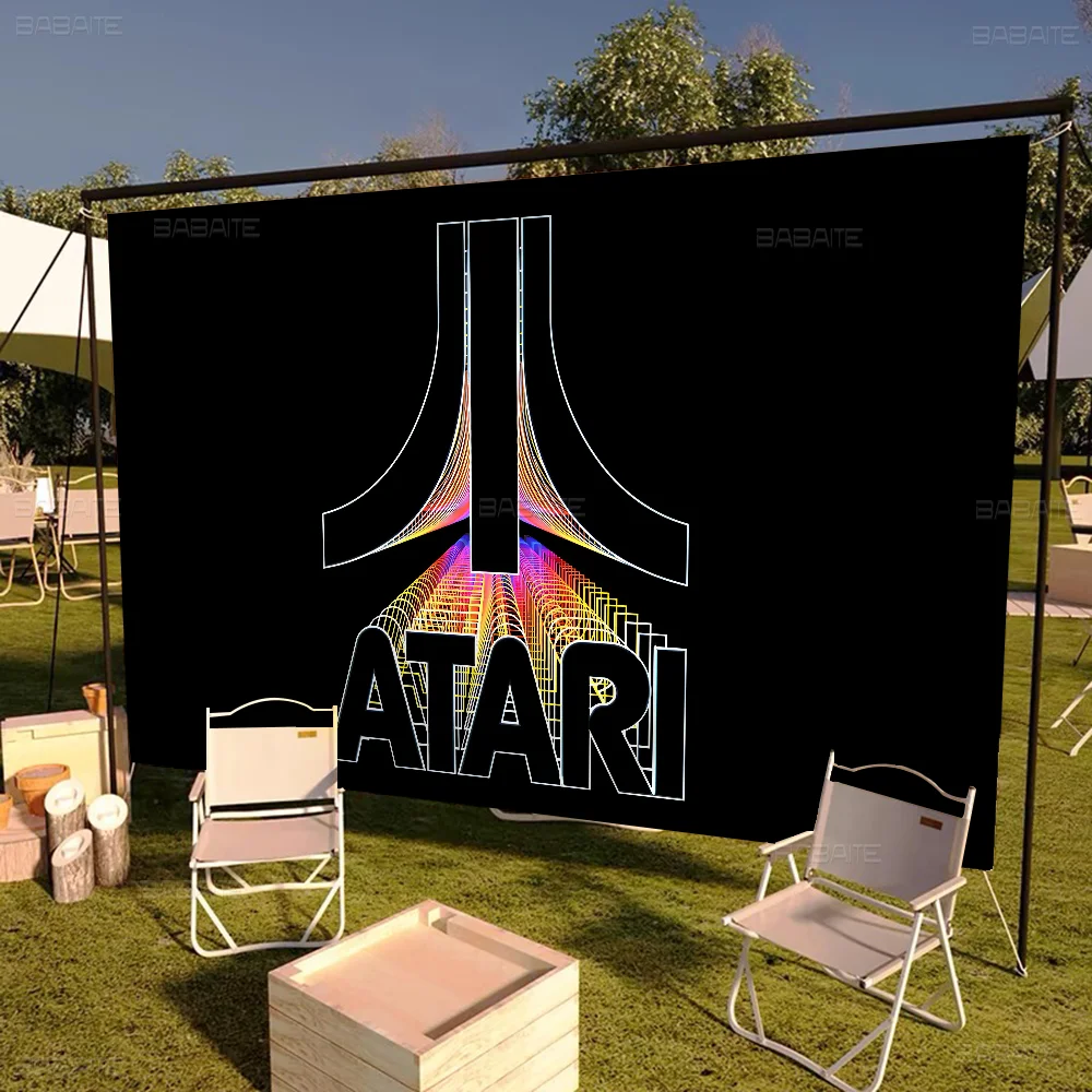 Atari Logo Printed Large Flag Art Science Fiction Room Home Decor Banner