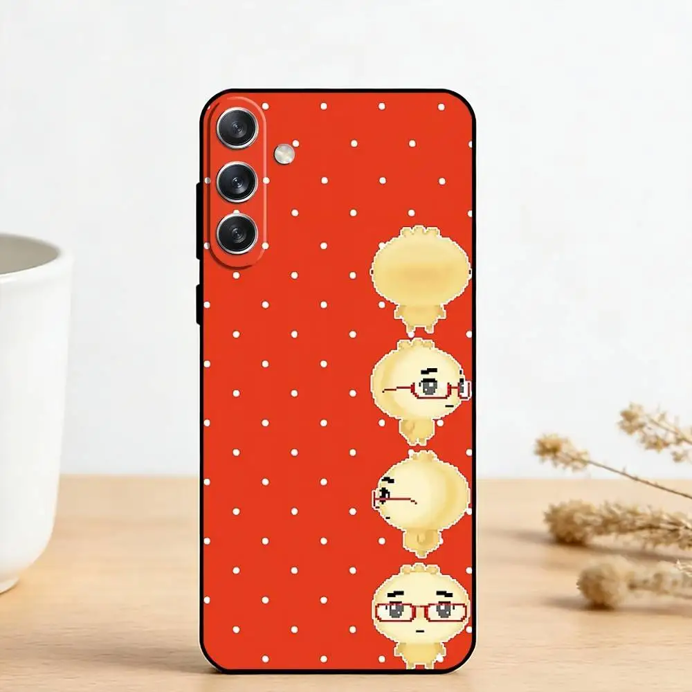 Фото Милый чехол для телефона A-Angyeongmandu K Dumpling для Samsung Galaxy A73, A72, A71, A70, A53, A52, A51 и других моделей, мягкий черный чехол №4