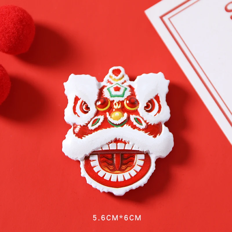 Магнит для холодильника мультяшный китайский новогодний фестиваль танцующий