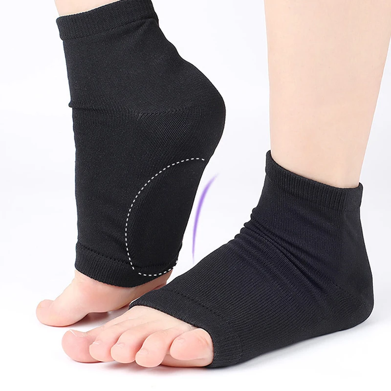 

1Pair Arch Support Sleeve Cushioned Soft Elastic Gel Pad Fabric Arch Sock for Flat Foot Pain Relief Plantar Fasciitis Heel Spurs