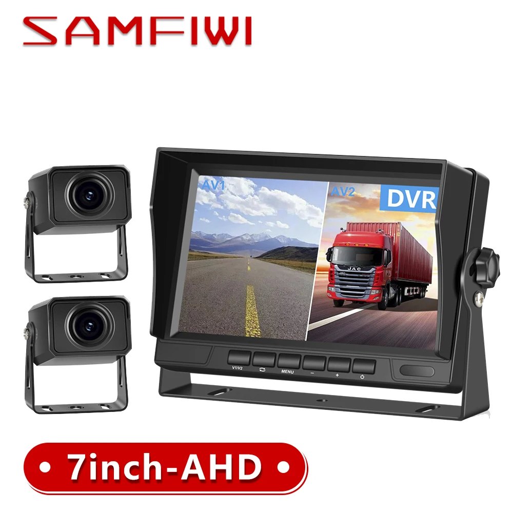 7-дюймовый AHD-монитор для грузовика 2-канальный экран автомобильного
