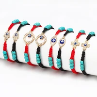 couple bracelet european and american simple devils eye bracelet woven turkey blue eyes red string bracelet jewelry