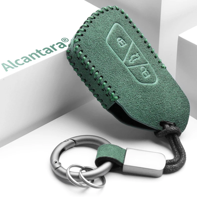 

Alcantara Car Key Case Cover for Tiguan Sagitar Lavida MAGOTAN TAYRGN TALAGON Touareg GOLF PASSAT Leather Keybags for Car
