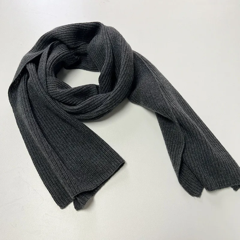 Женский однотонный шарф с вышивкой простой Универсальный Модный Зимний новый