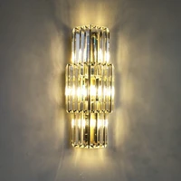 simple wall lamp crystal gold chrome silver interior living room bedroom bedside wall lamp nordic porch led wall lamp lighting