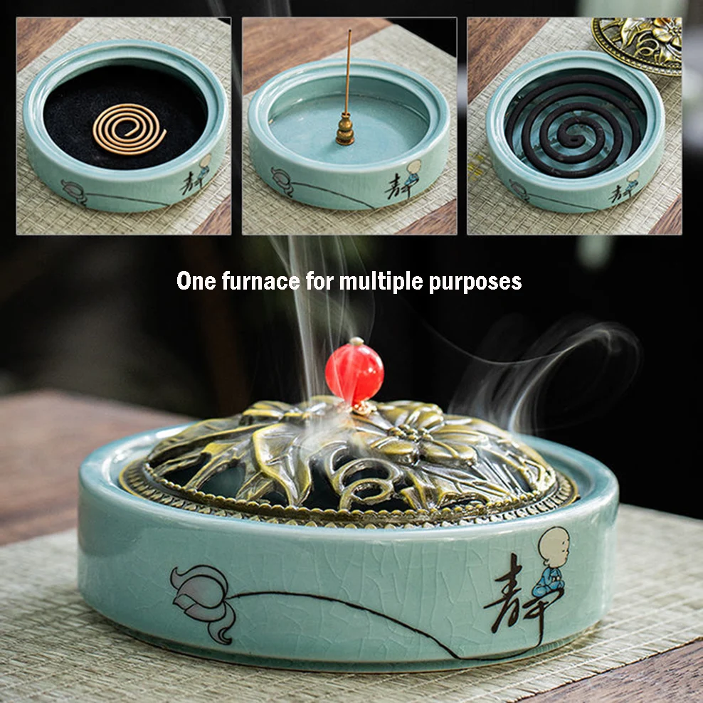 Керамическая катушка для комаров Ge печи курильница благовоний с полым покрытием