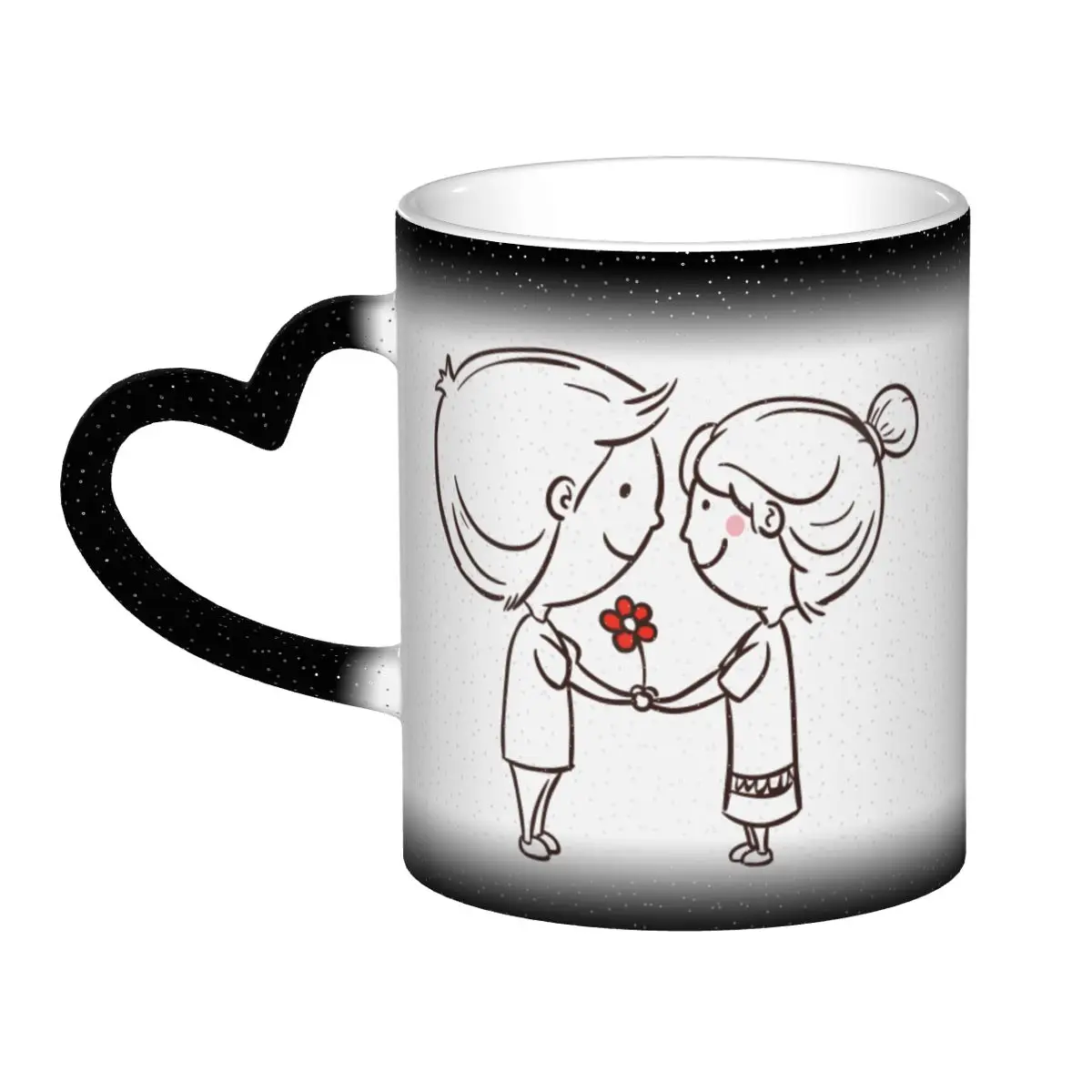 

Heat Sensitive Color Changing Mug Funny Creative Ceramic Coffee Mugs for Office and Home Gift