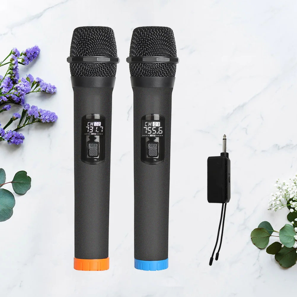 

1 Set of Wireless Microphone1 Handheld Professional Dual Channel Cordless Household Microphone Karaoke Microphone Conference