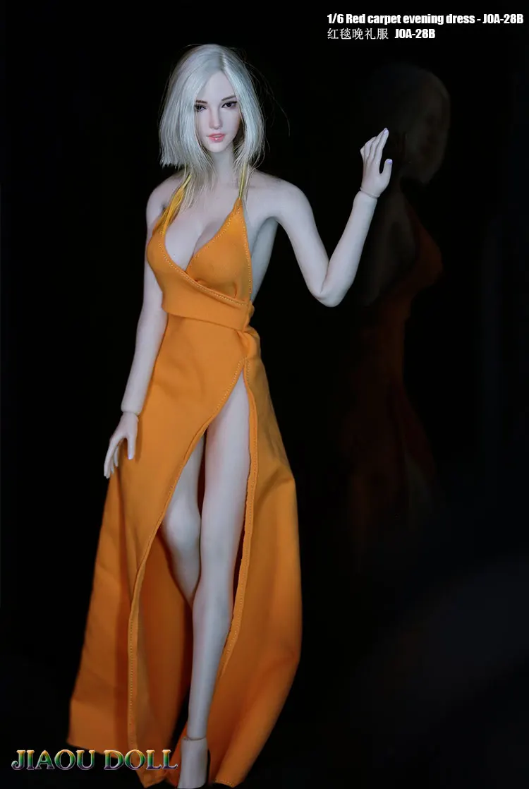 JOA-28 1/6 Red Carpet Evening Gown Sexy Long Dress Clothes Model Fit 12'' Female Ph TBL Action Figure Body Dolls