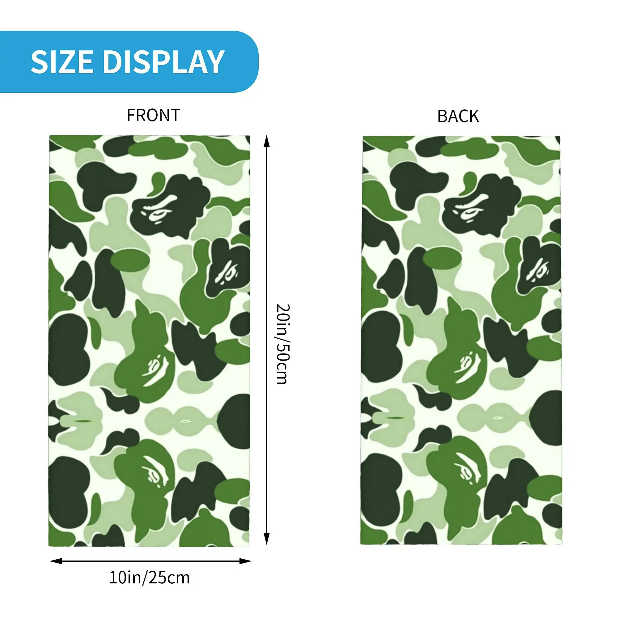 Зеленые армейские камуфляжные гетры на заказ для мужчин и женщин УФ-защита лица