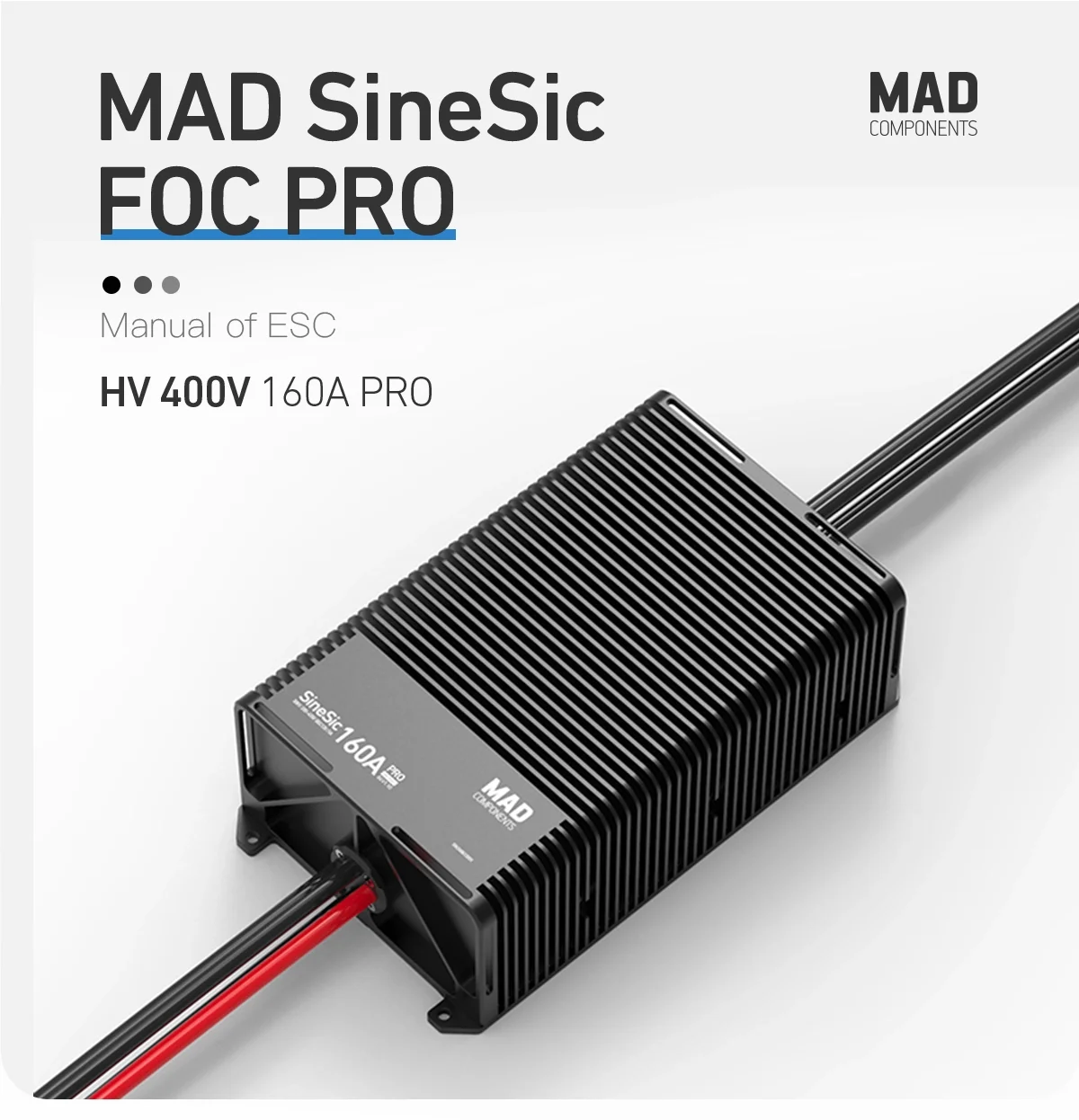 2026 Новый MAD SineSic 160A Pro 400 В, высокая плотность и высокая эффективность, руководство по эксплуатации ESC (art.: 3920d422f7553) - 3920d422f7553