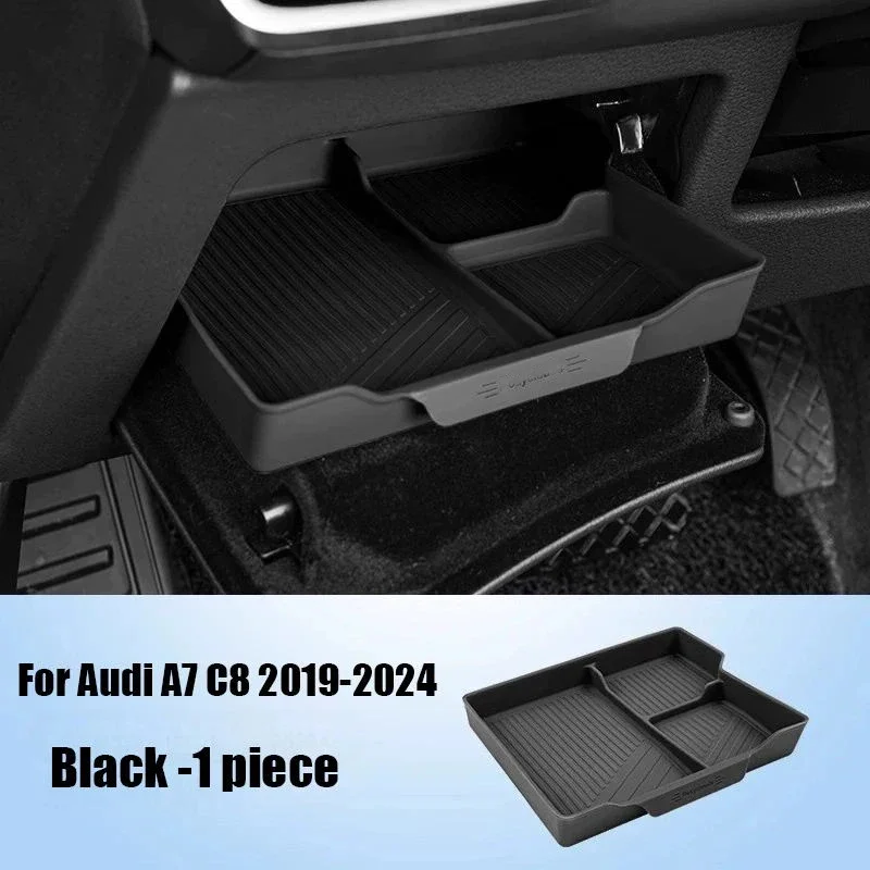 

Силиконовый ящик для хранения внутри автомобиля, ящик для хранения под сиденье водителя для Audi A6 A7 C8 2019 2020 2021 2022 2023 2024