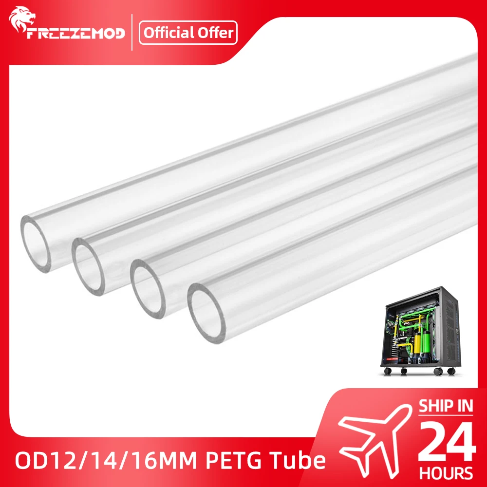 Freesemod 50CM PETG Tube transparent tuyau dur OD12/14/16mm refroidisseur d'eau de haute qualité