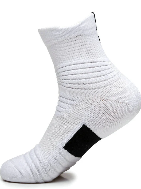 Men's Towel Bottom Non-Slip Sports Boat Socks Outdoor Mid-Calf and Low Length Quick-Drying  Running