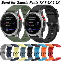 26 20 22mm silicone watch band straps for garmin fenix 6x 6 6s pro 5x 5 5s 7x 7 7s 3hr easy fit quick release wristband bracelet