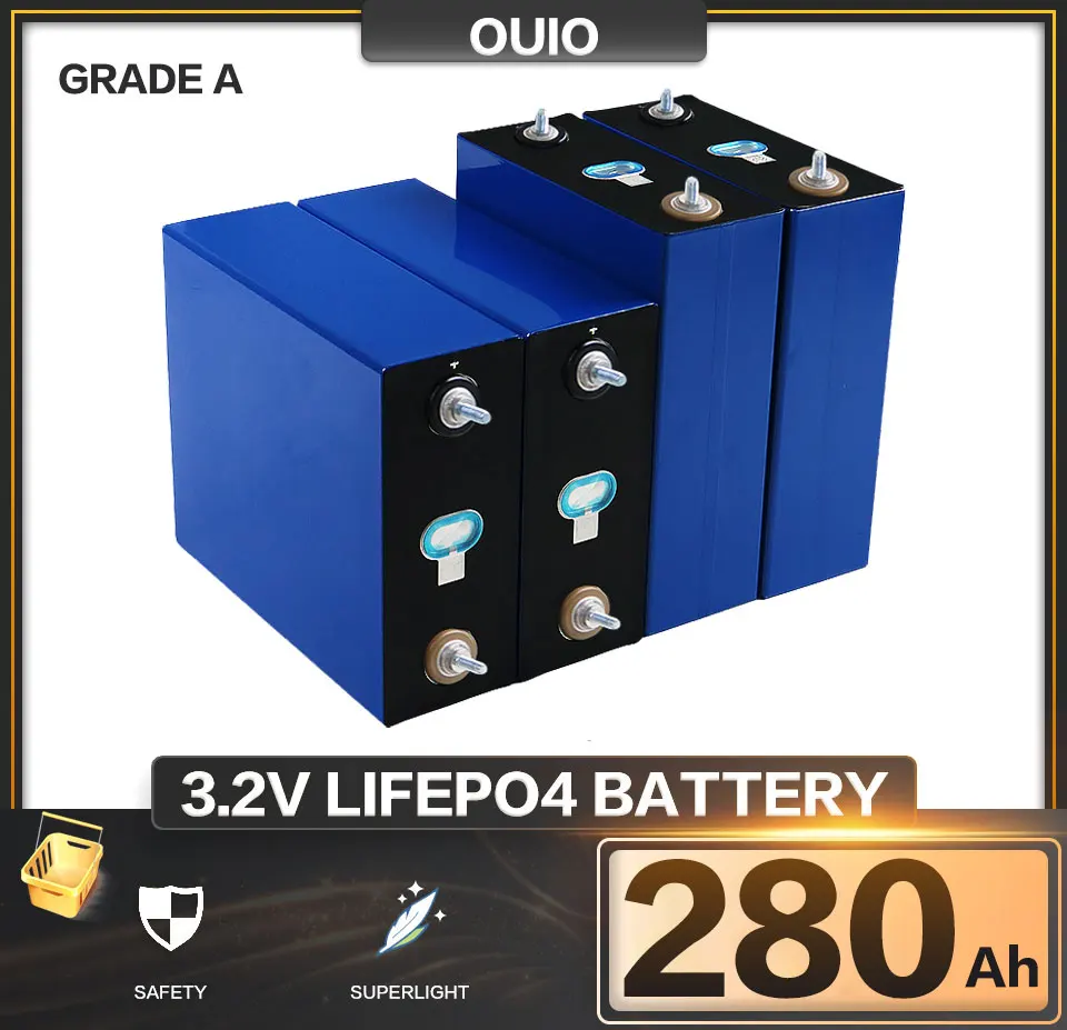 

4~32PCS 3.2V 280Ah Battery Lifepo4 Battery High Capacity Rechargeable Battery for EV RV Outdoor Camping Golf Cart EU US Tax Free