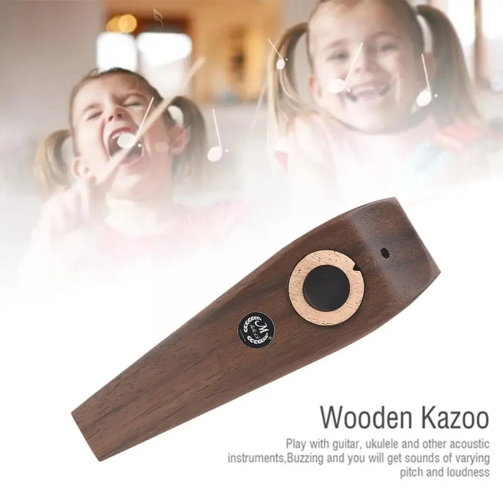 Wooden Kazoo Lightweight Portable For Beginner Flute Instrument Music Lovers Woodwind Instrument Simple Design Light W6X8 enlarge