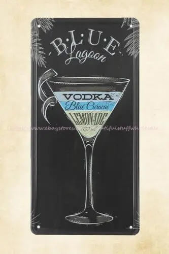 Синяя водка металлическая жестяная вывеска настенное искусство гаражный