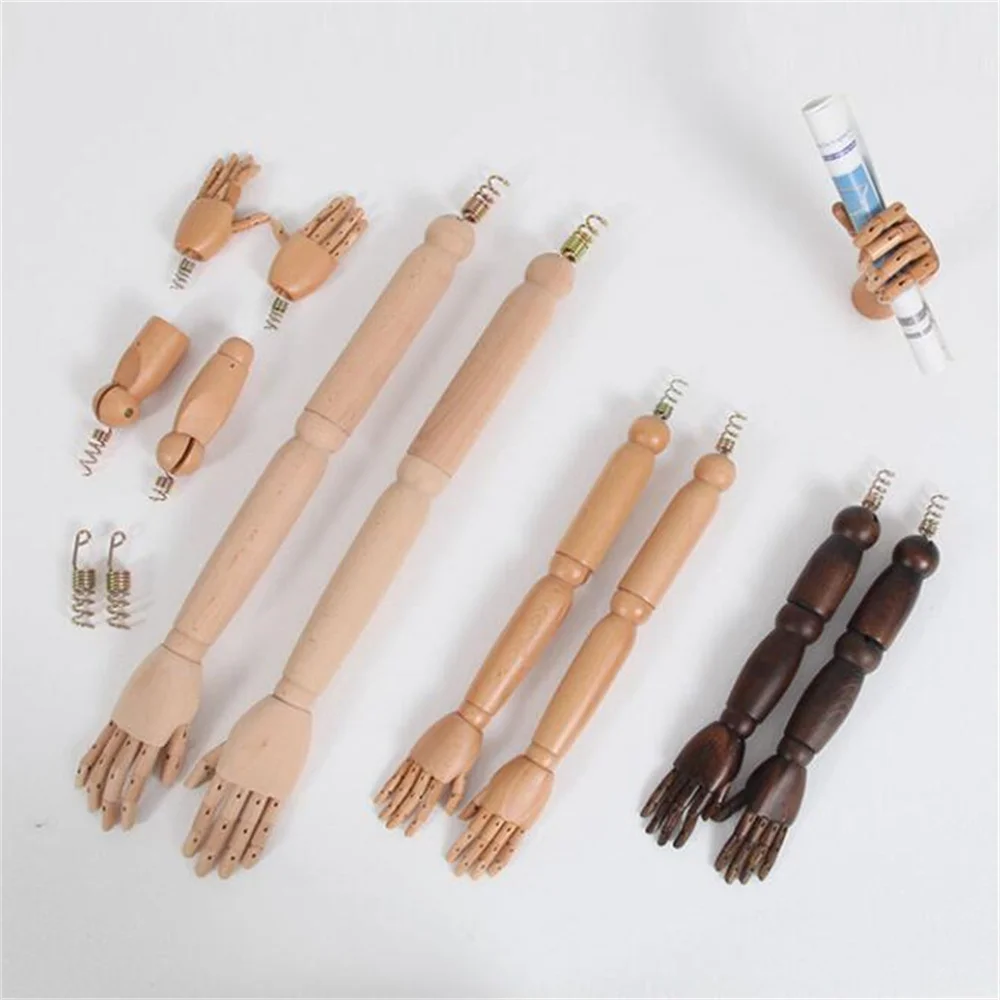 

2023 Wood Female Male & Kids Hand Art Mannequins Body Child Arm Accessories For Cloth Model Props Display E152