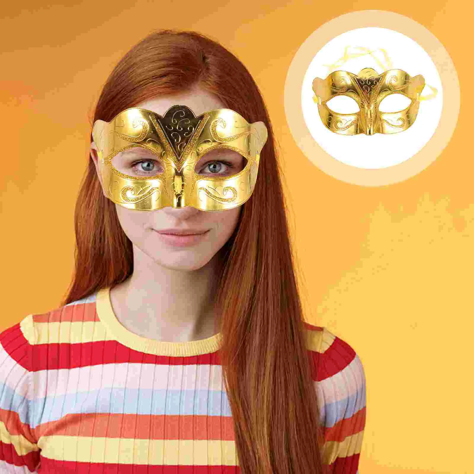 

24 Pcs Mini Mask Creative Kids Playset Outdoor Gold Pastel Painting Decorative Half-face Miss Masquerade Masks