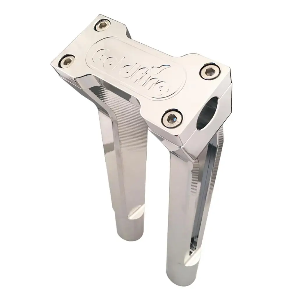 

Chrome - Motorcycle 10" Inch HandleBar Riser Mount For 1" Handle Bar Extension