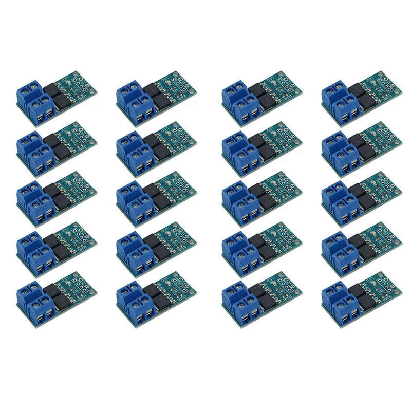 

20 PCS DC 5V-36V 15A(Max 30A) 400W Dual High-Power MOSFET Trigger Switch Drive Module 0-20Khz PWM Adjustment Electronic
