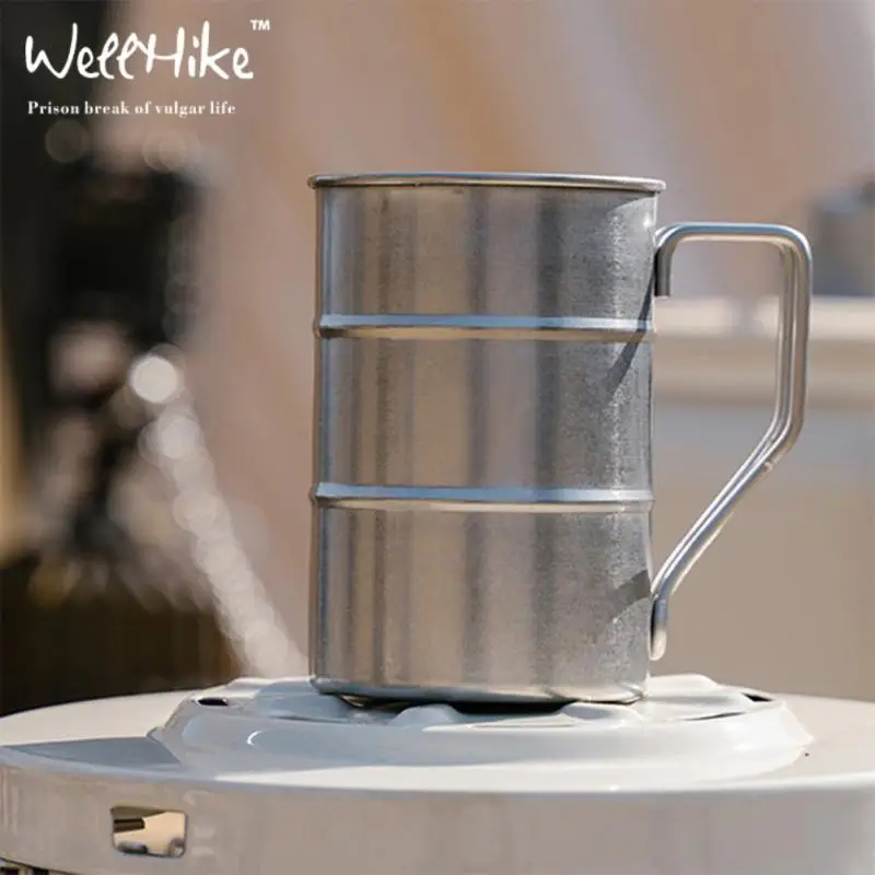 

garrafa de agua Outdoor Camping 304 Stainlesssteel Beer Cup Coffee Cup Mug with Storage Bag Silicone Cup Sleeve Mugs Tableware