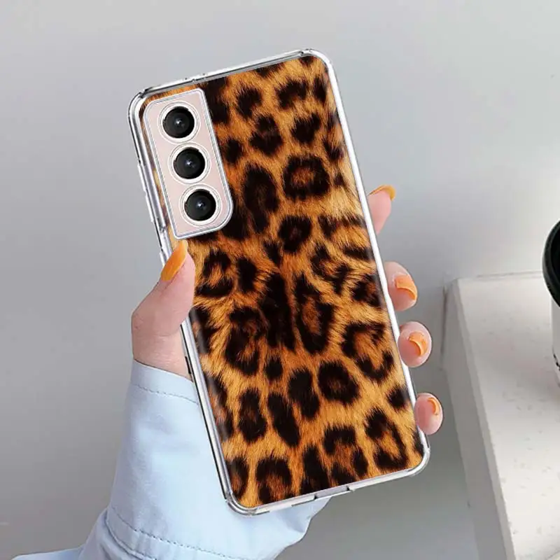 Чехол для телефона с леопардовым принтом чехол Samsung Galaxy S22 S21 Ultra 5G S20 FE S8 S9 S10 Plus S10e S7