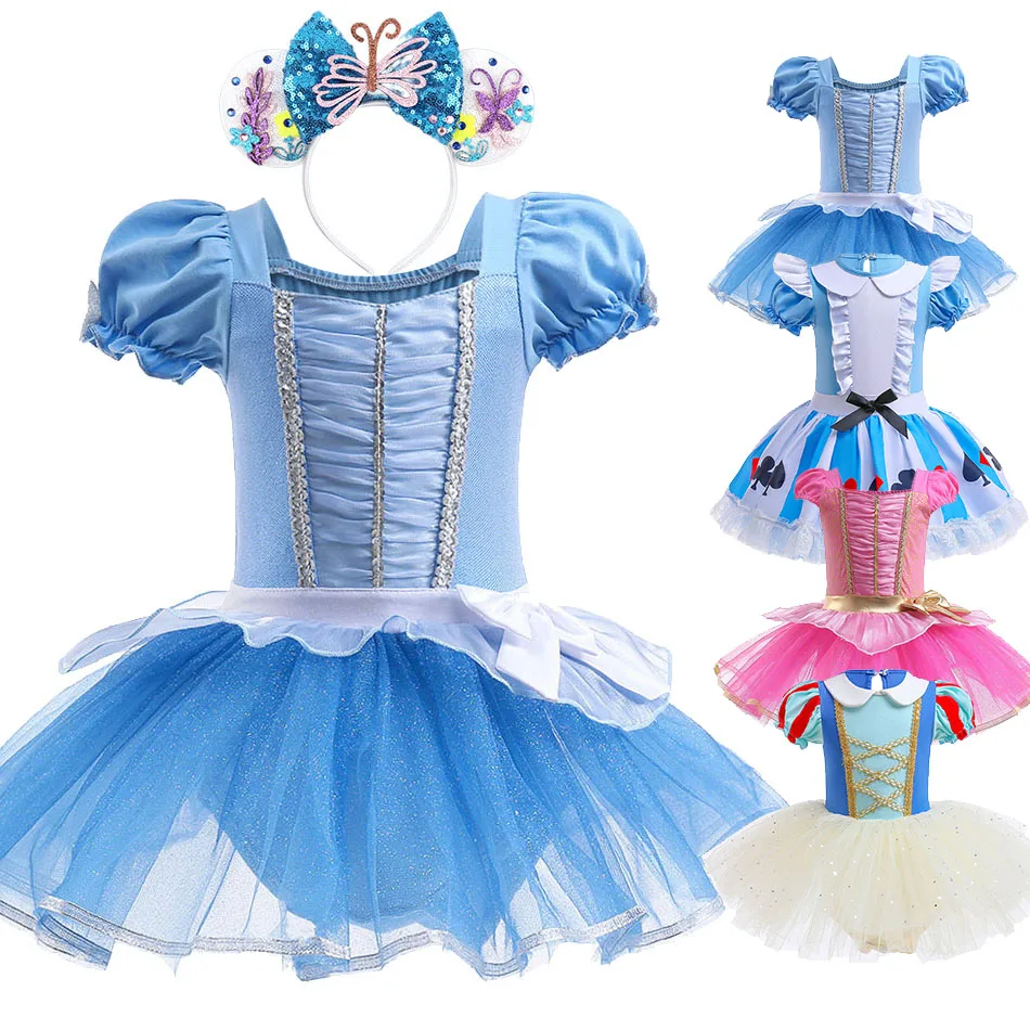 

Little Girls Aurora Snow White Costume Summer Cotton Kids Ballet Children Cinderella Alice Pageant Tutu Dress Birthday Clothing