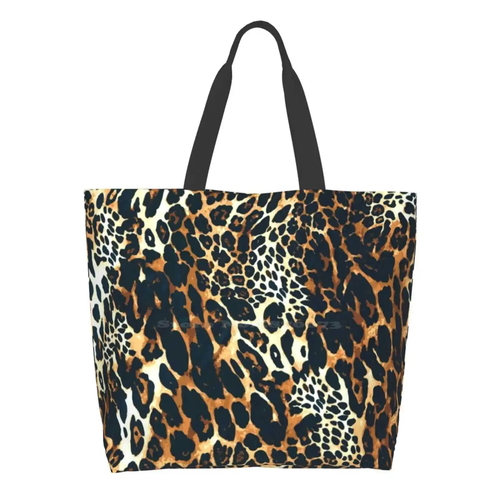 

Leopard Spots Pattern Shopping Bag Tote Large size Cheetah Spots Animal Exotic Spotted Animal Skin Leather Fashion