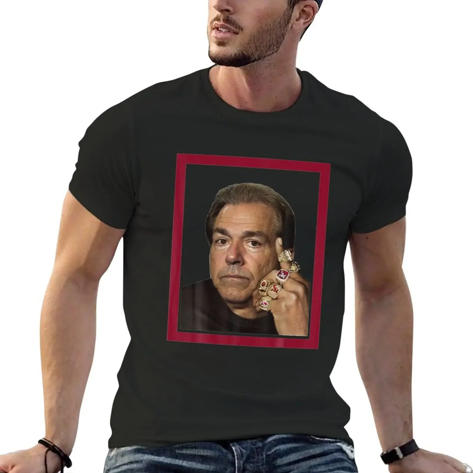 Футболка NICK SABAN COLLEGEE уличная одежда новое издание тренировочная рубашка с