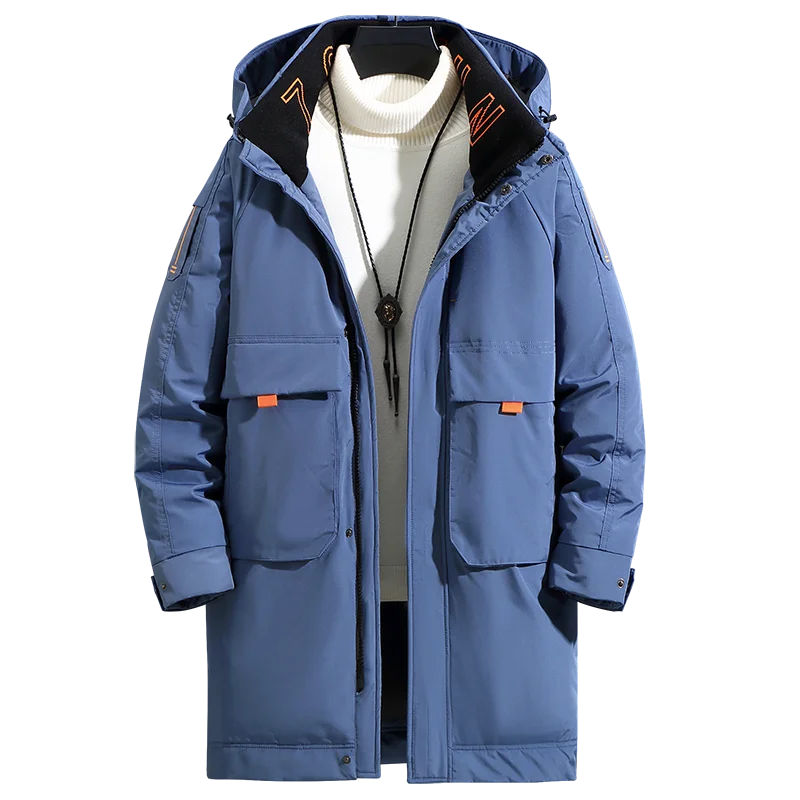 Winter Mens Down Jacket Fur Collar Thicken Puffer Parka Male -20 degree Casual Streetwear Hip Hop Down Coat Warm Men Windbreaker