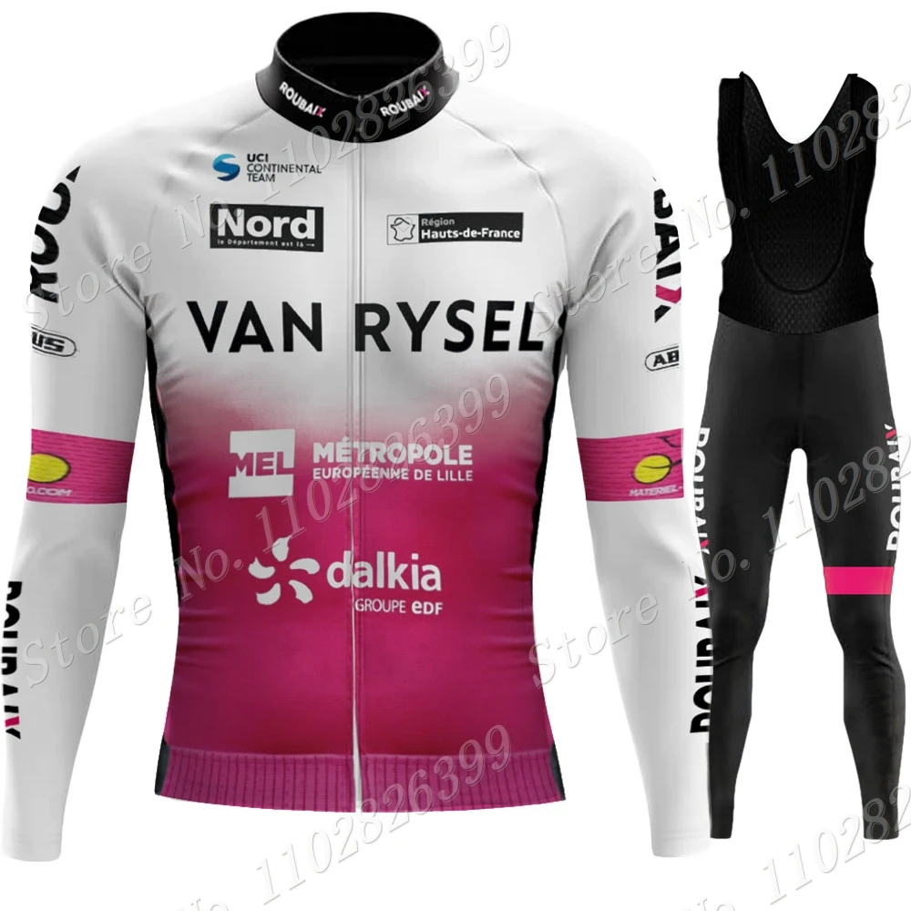 

Трикотажный комплект для езды на велосипеде Maillot Van Rysel - Roubaix 2023, зимний семейный костюм с длинными рукавами, комбинезон для езды на горном ве...