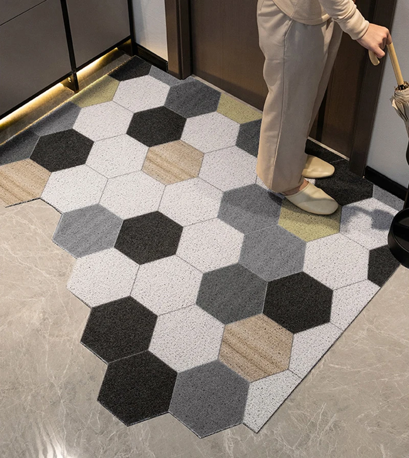 

Сверхпрочный дверной коврик, ПВХ резиновый дверной коврик, сверхпрочный Алмазный плед, внутренний и наружный коврик, водонепроницаемый, ле...