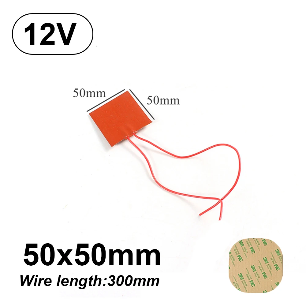 

Грелка 12 В/220 В, силиконовые водонепроницаемые коврики с подогревом, аксессуары, электрический гибкий 3D-принтер, квадратные ковры, оранжевый