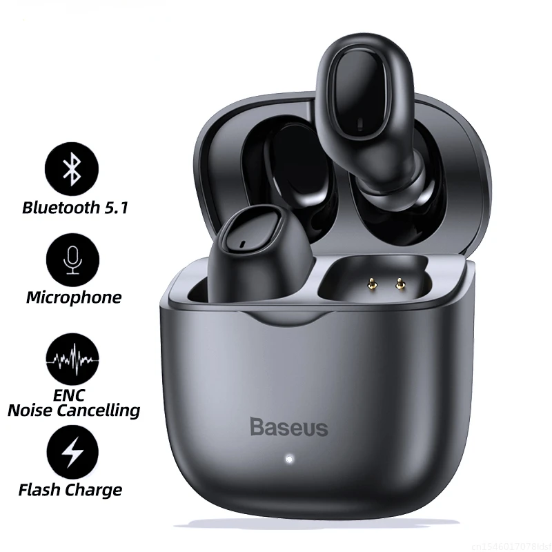 Baseus W12 TWS Wireless Earphone Bluetooth 5.1 Headphone Headset True Wireless Earbuds for IPhone 13 Pro Max Handsfree Ear Bud