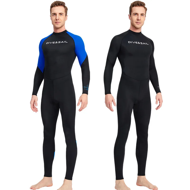 

2022 One-Piece Men Lycra Diving Suit Swimsuit Men Full Body Wetsuit Keep Warm Long Sleeve UV Protection Swimwear Surfing