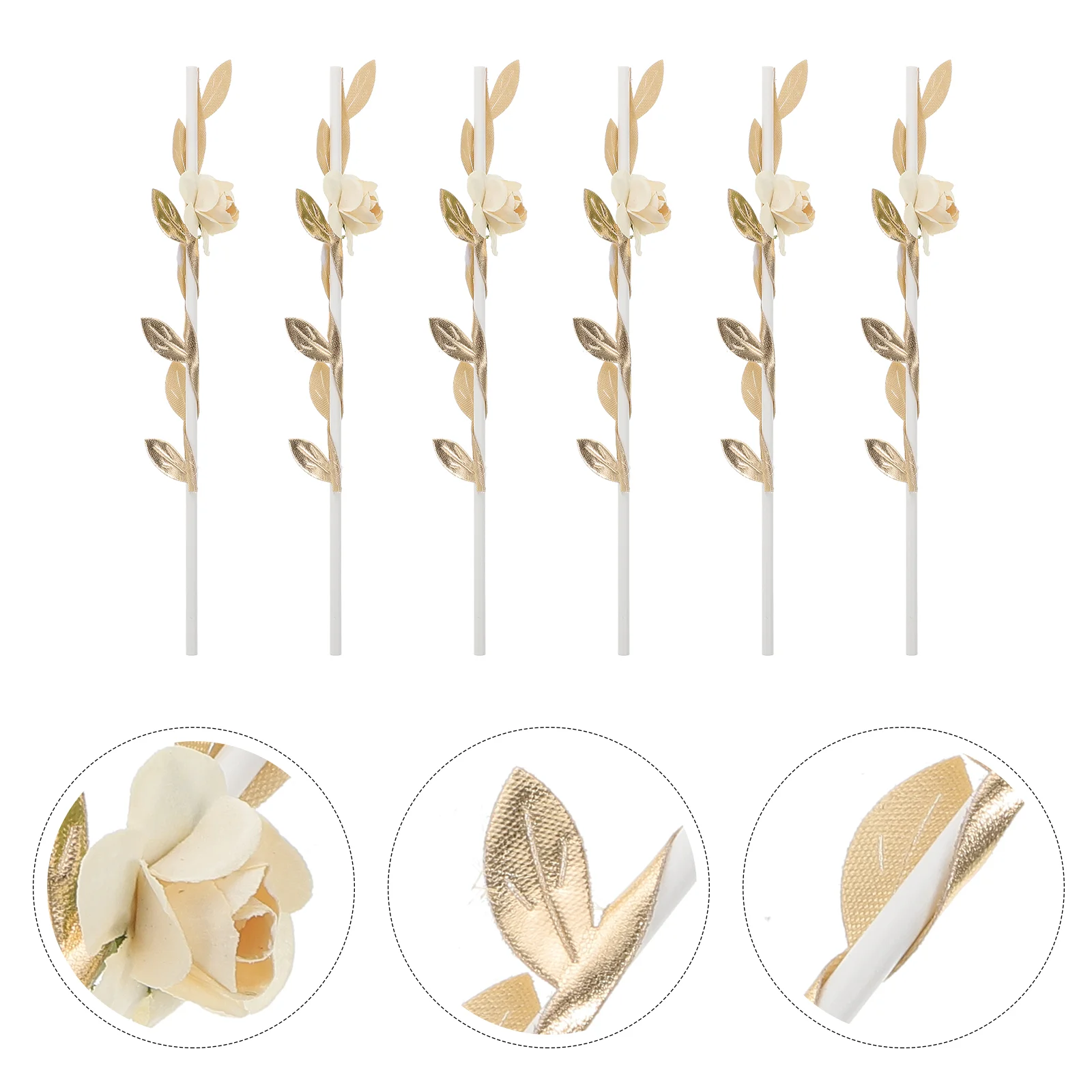 

6Pcs Flowers Cake Picks Beautiful Cupcake Toppers Unique Cake Decorations