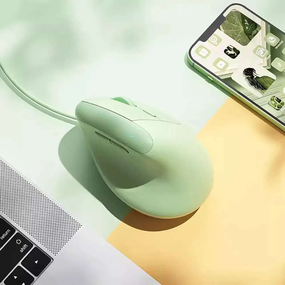 Мышь Компьютерная Вертикальная с USB-интерфейсом 800/1200/2400/3200 DPI